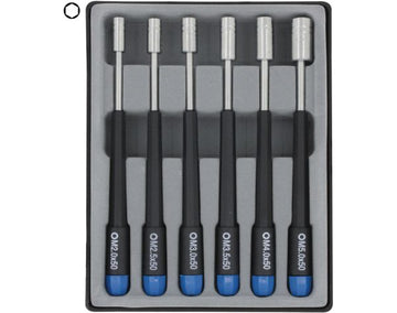 Steckschlüssel-Set, M2-M5, SW4,0/ 5,0/ 5,5/ 6,0/ 7,0/ 8,0, # 280-65