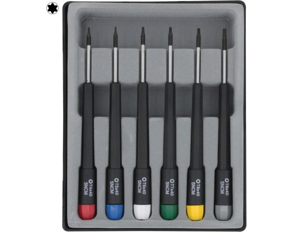 Torx Screwdriver Set, T4/ T5/ T6/ T7/ T8/ T9, # 280-67
