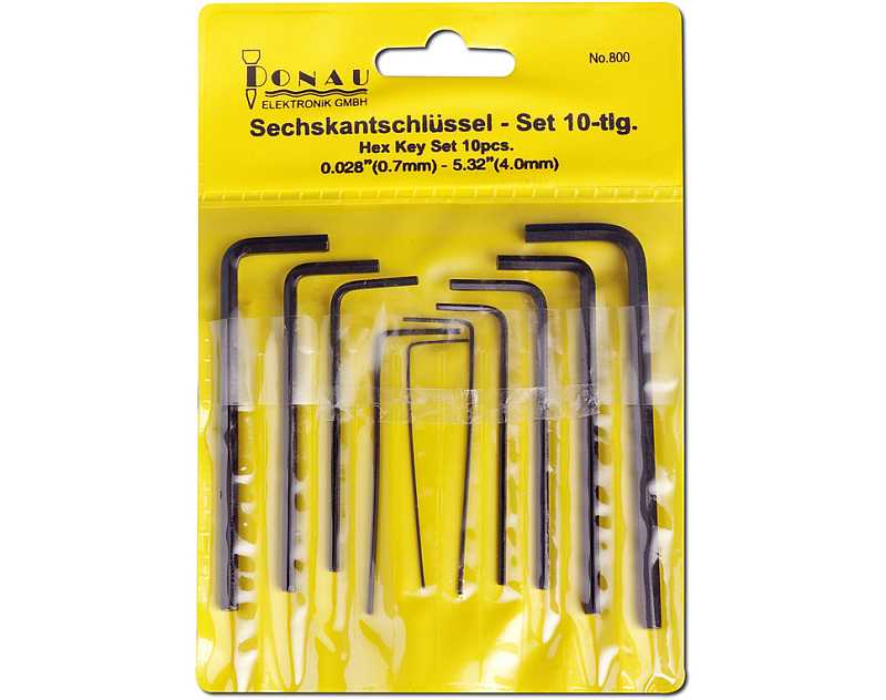 Sechskantschlüssel-Set ZOLL" (10-teilig), Donau-Elektronik, # 800"
