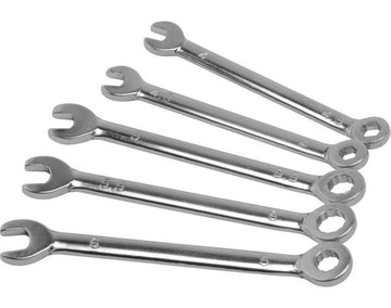 Mini ring and open-end wrench set, 4.0/ 4.5/ 5.0/ 5.5/ 6.0/ # 920