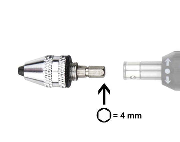 Drill chuck with 4 mm hex shank, # MBS01
