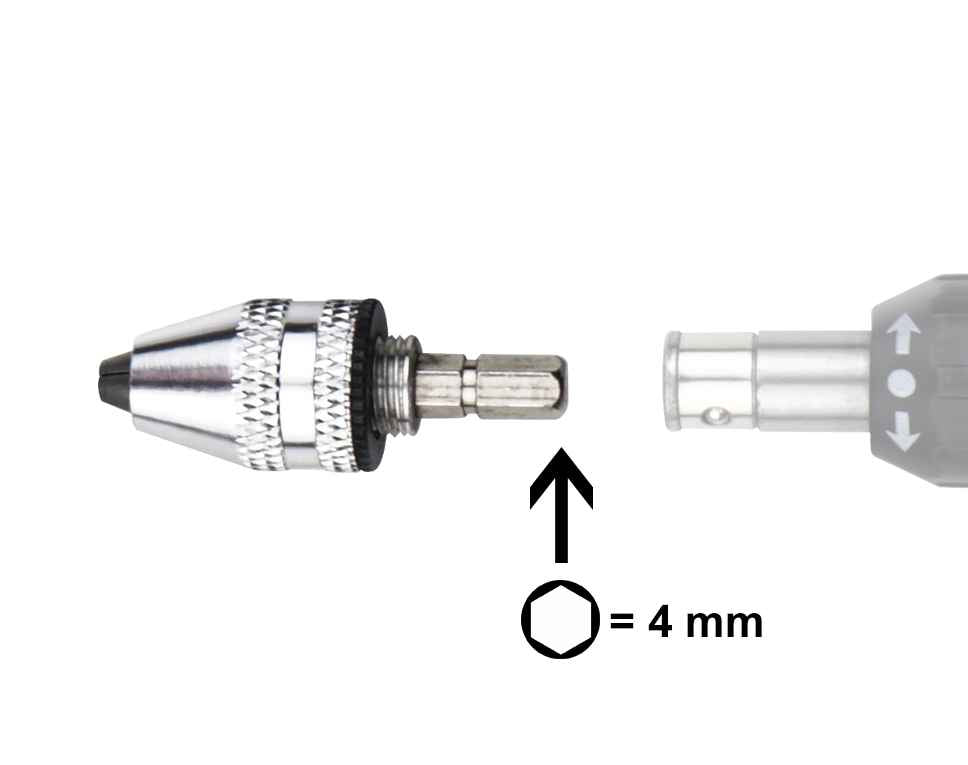 Drill chuck with 4 mm hex shank, # MBS01