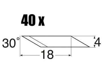 Ersatzklingen 30° passend für MS40/41,(VE 40), Donau-Elektronik # MS46