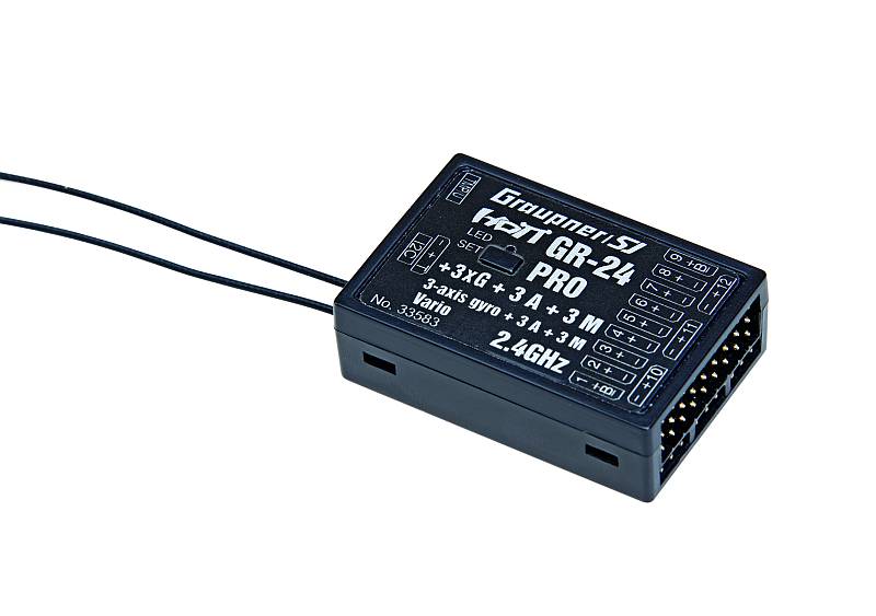 Empfänger Graupner GR-24 PRO+3xG+3A+3M+Vario, 2.4GHz HoTT, # 33583