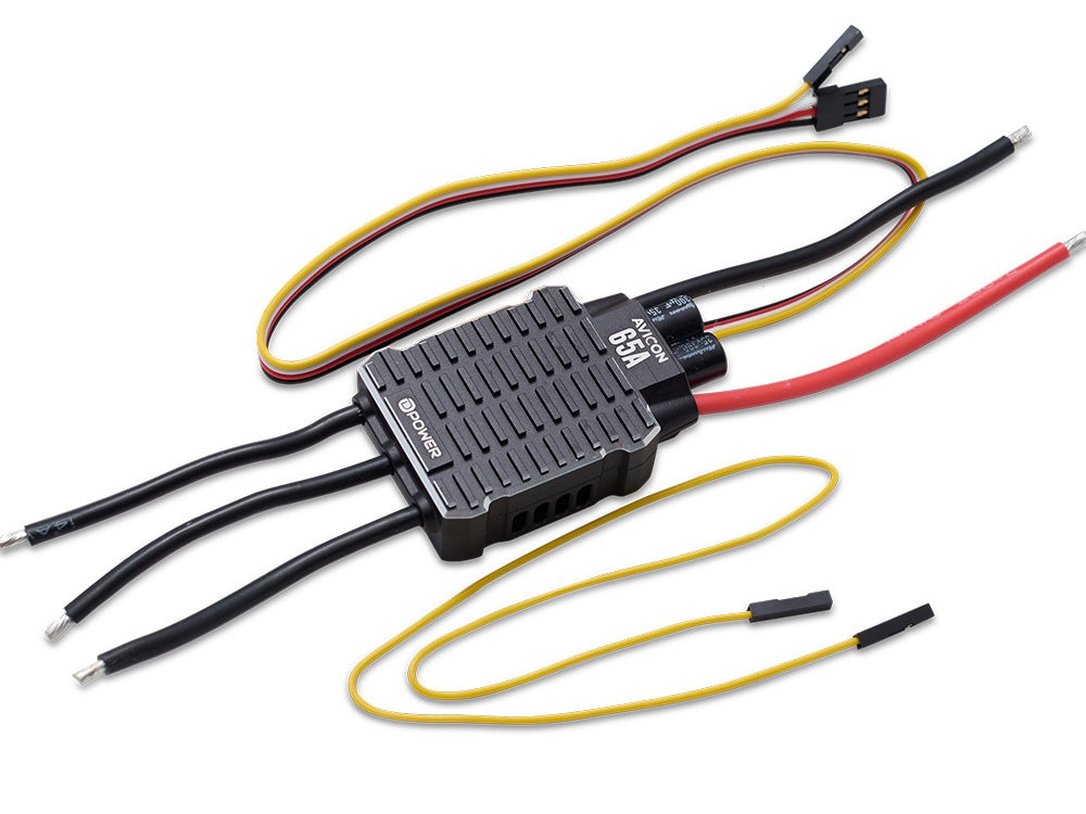 Brushless Regler AVICON PRO, 65A, 3-6S, 6-8.4V / 10A S-BEC, D-Power # AC065PLV