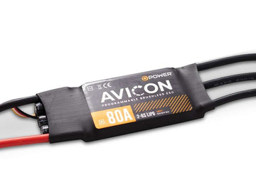 Brushless Regler AVICON, 80A, 2 - 6S, 5.0 - 6.0V / 8A S-BEC, D-Power # AC080