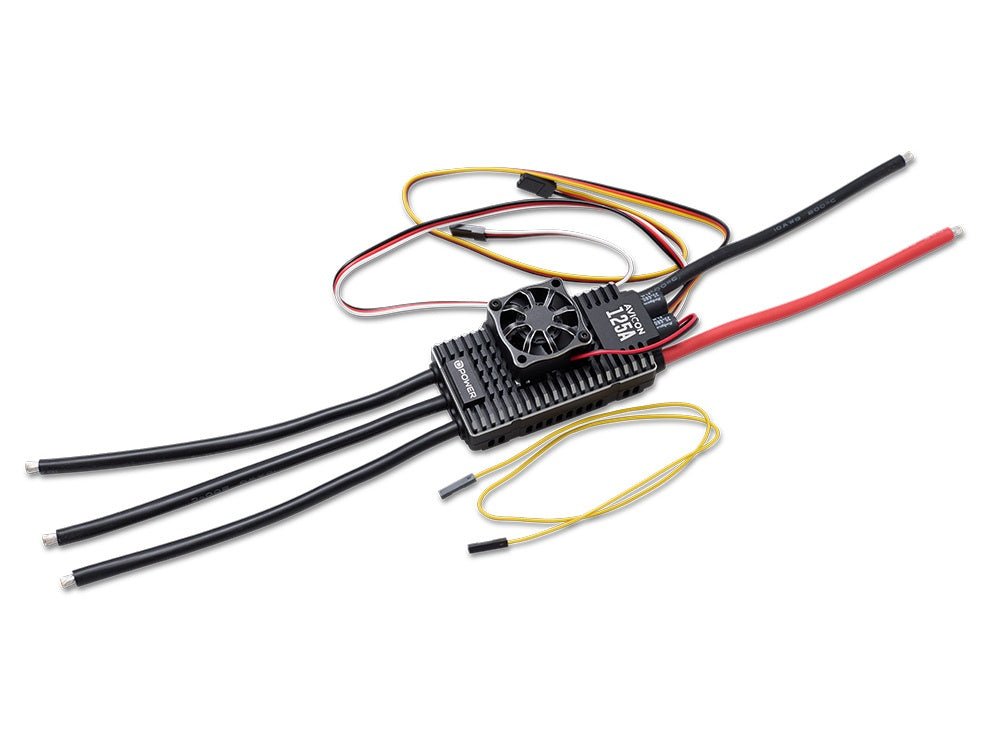 Brushless Regler AVICON PRO, 125A, 3-8S, 6-8.4V / 10A S-BEC, D-Power # AC125PLV