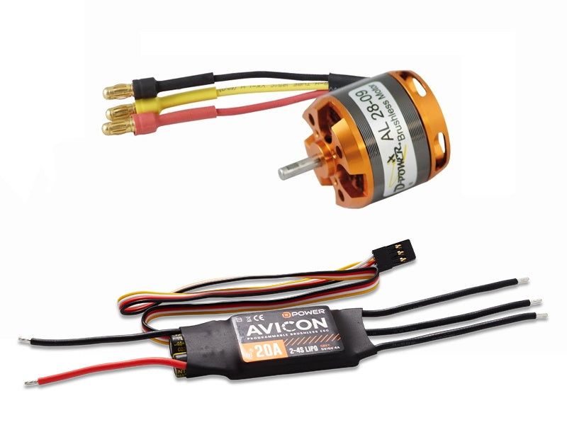 D-Power Brushless Set AL 28-09 mit 20A AVICON Regler