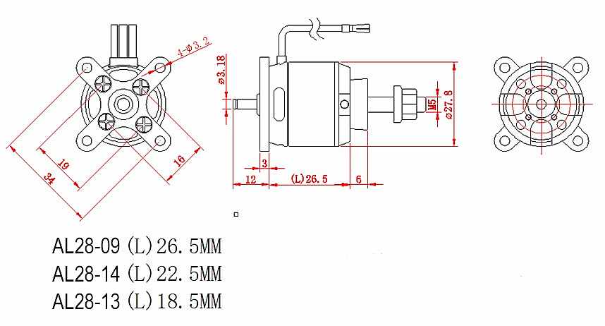 D-Power Brushless Set AL 28-13 mit 20A AVICON Regler