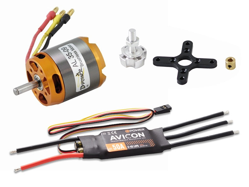 D-Power Brushless Set AL 35-09 mit 50A AVICON Regler