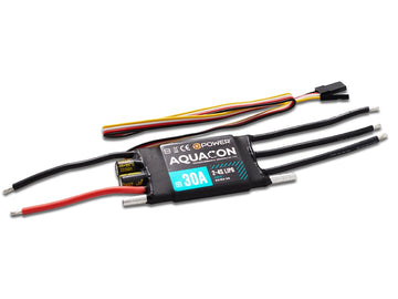 Brushless Regler AQUACON 30A, 2-4LiPo, 4A S-BEC, D-Power # AQC030