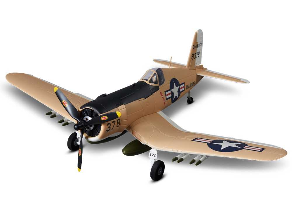 DERBEE F4U Corsair, GELB, PNP, Warbird, Spw. 750mm, D-Power # DB002PG