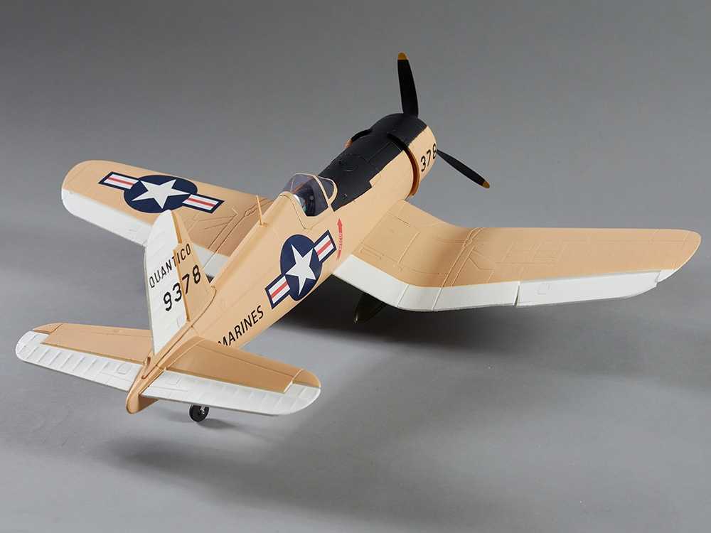 DERBEE F4U Corsair, GELB, PNP, Warbird, Spw. 750mm, D-Power # DB002PG