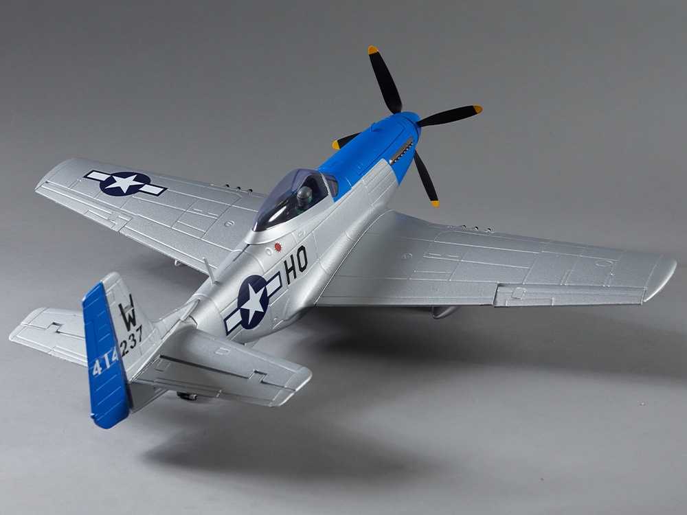 DERBEE P-51D Mustang, BLAU, PNP, Warbird, Spw. 750mm, D-Power # DB004PB