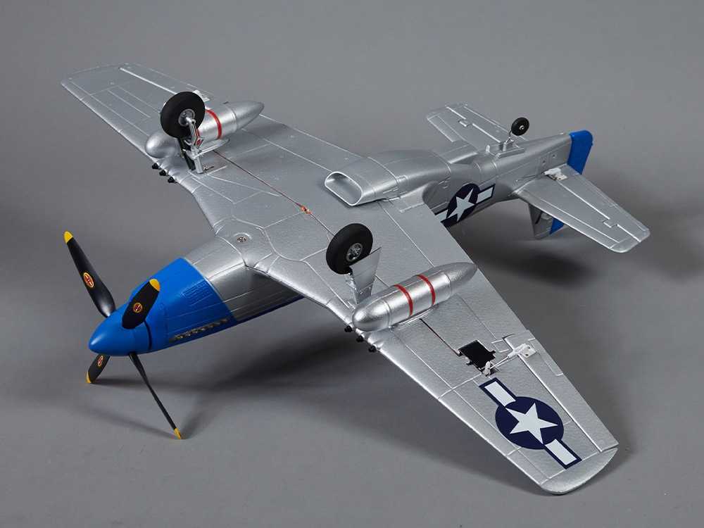 DERBEE P-51D Mustang, BLAU, PNP, Warbird, Spw. 750mm, D-Power # DB004PB