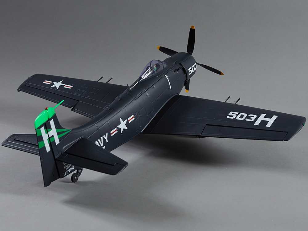 DERBEE A1 Skyraider, BLAU, PNP, Warbird, Spw. 800mm, D-Power # DB005PB