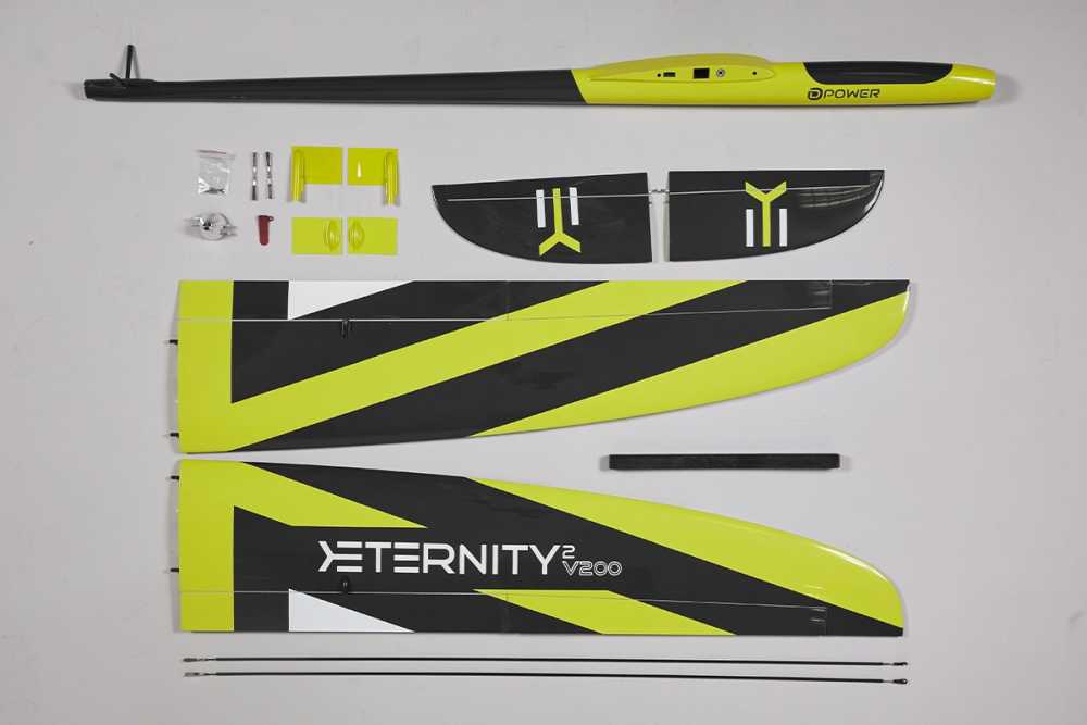 E-TERNITY² V200, Voll-GFK Elektrosegler, ARF+, Spw. 2000mm, # ETV200V2