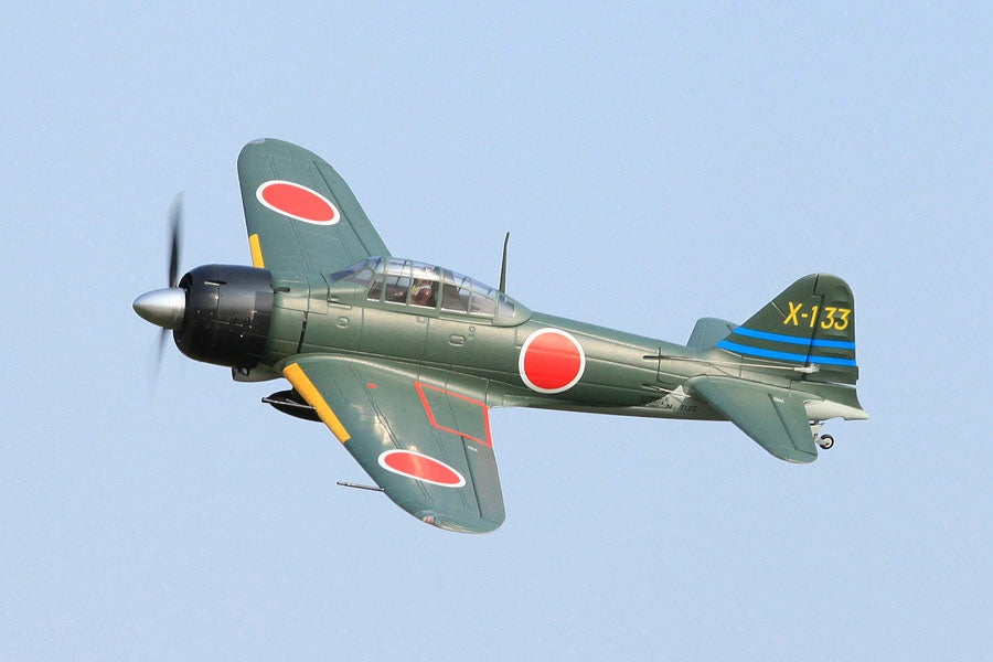 Zero A6M Mitsubishi, Wingspan 1400mm, PNP, D-Power # FMS033PGRN