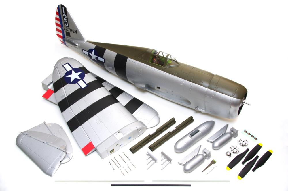 P-47 Thunderbolt Razorback, Spw. 1500mm, PNP, D-Power # FMS089P
