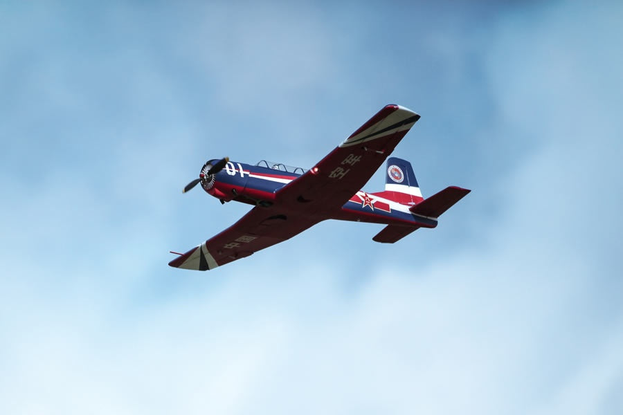Nanchang CJ-6, V2, PLAAF-Team, Spw. 1200mm, inkl. Reflex Gyro, # FMS133P-REF
