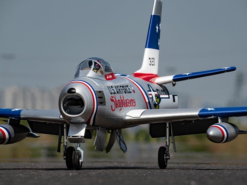 FMS F-86 Skyblazer Jet EDF 80 PNP silber blau, Spw. 1220mm, D-Power # FMS143PBU