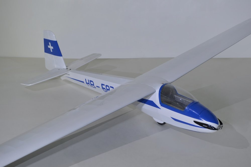Ka8B, Carbon, Oldtimersegler, Spw. 4500mm, für Elektroantrieb, D-Power # GL08