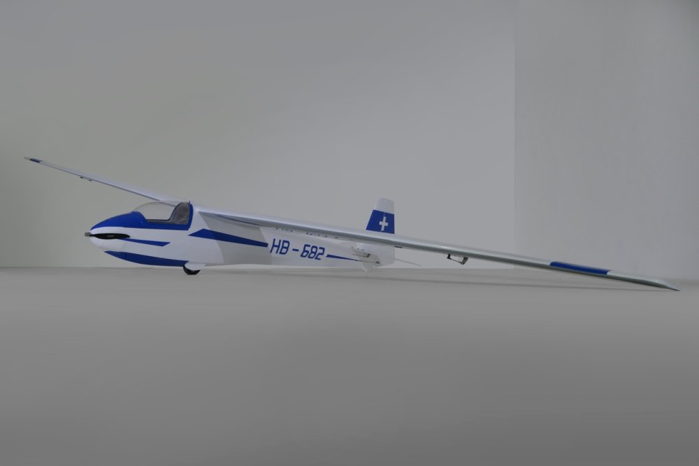 Ka8B, Carbon, vintage glider, wingspan 4500mm, for electric propulsion, D-Power # GL08