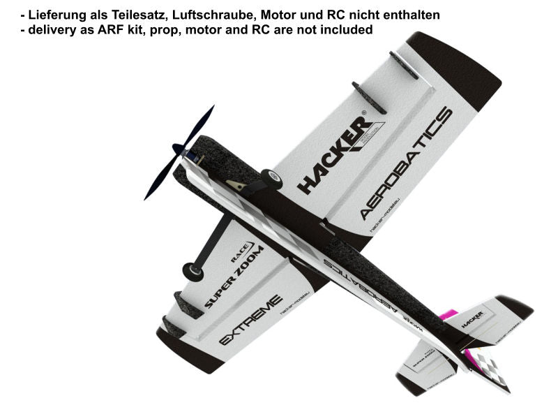 Hacker Super ZOOM Race, Indoor-Modell- Bausatz, Spw. 1000mm, für 3 Lipo