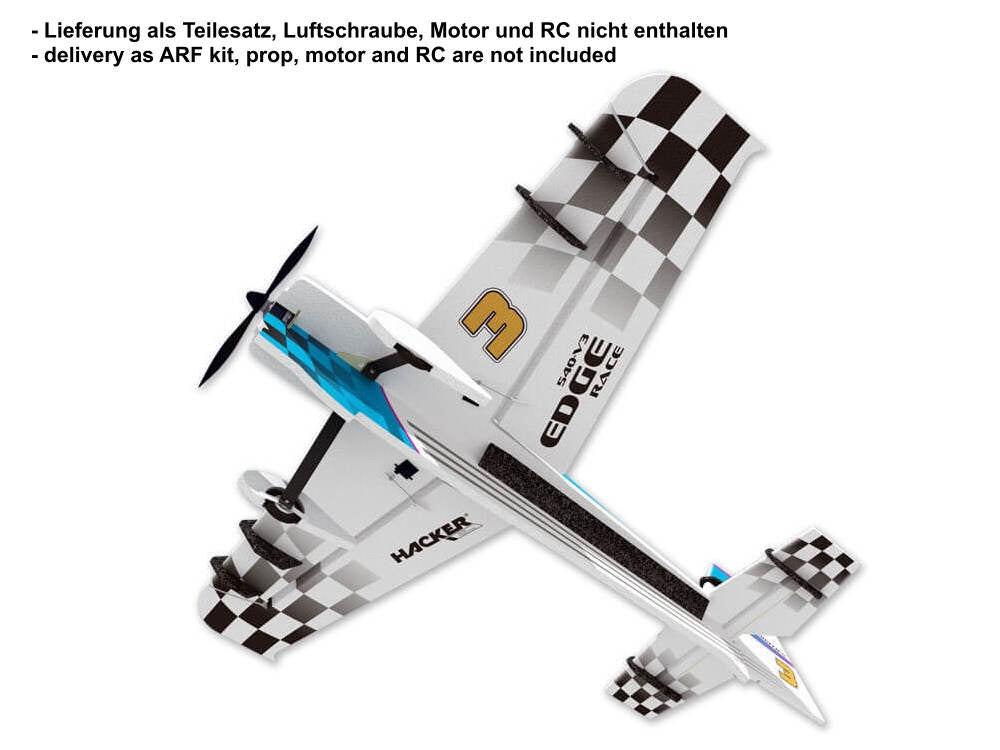 Edge 540-V3 Race, Blau, Indoormodell, Spw. 1000mm, Hacker Model CZ