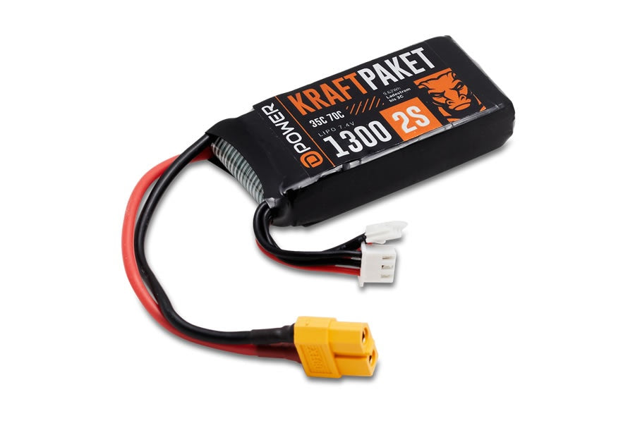 D-Power KRAFTPAKET LiPo Akku 2S/1300mAh, 35C/70C, 70x35x16.5mm, 66g