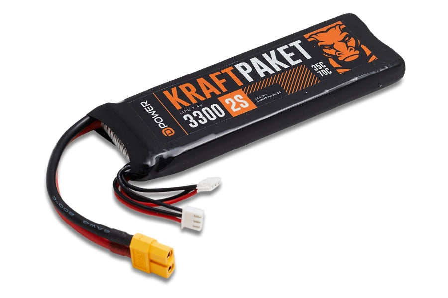 D-Power KRAFTPAKET LiPo Akku 2S/3300mAh, 35C/70C, 139x45x14mm, 165g