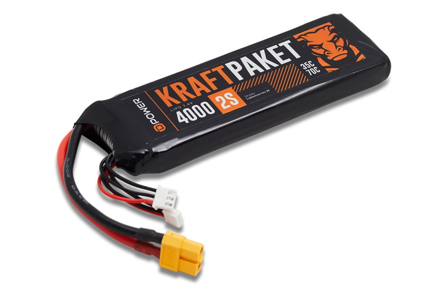 D-Power KRAFTPAKET LiPo Akku 2S/4000mAh, 35C/70C, 136x44x15.5mm, 187g