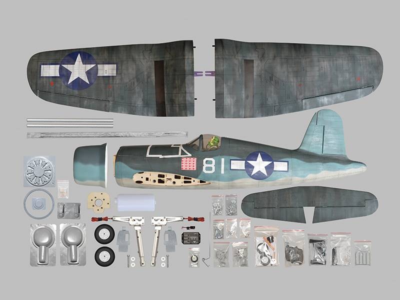 Phoenix F4U Corsair, ARF, Spw. 1480mm mit elektr. Einziehfahrwerk, # PH224