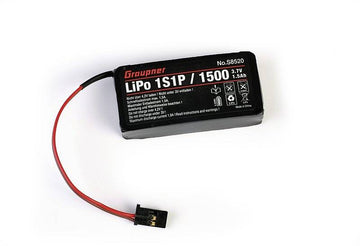 LiPo Senderakku 1S1P, 1500mAh, 3.7V, passend MZ-12, 63x31x14mm, D-Power # S8520