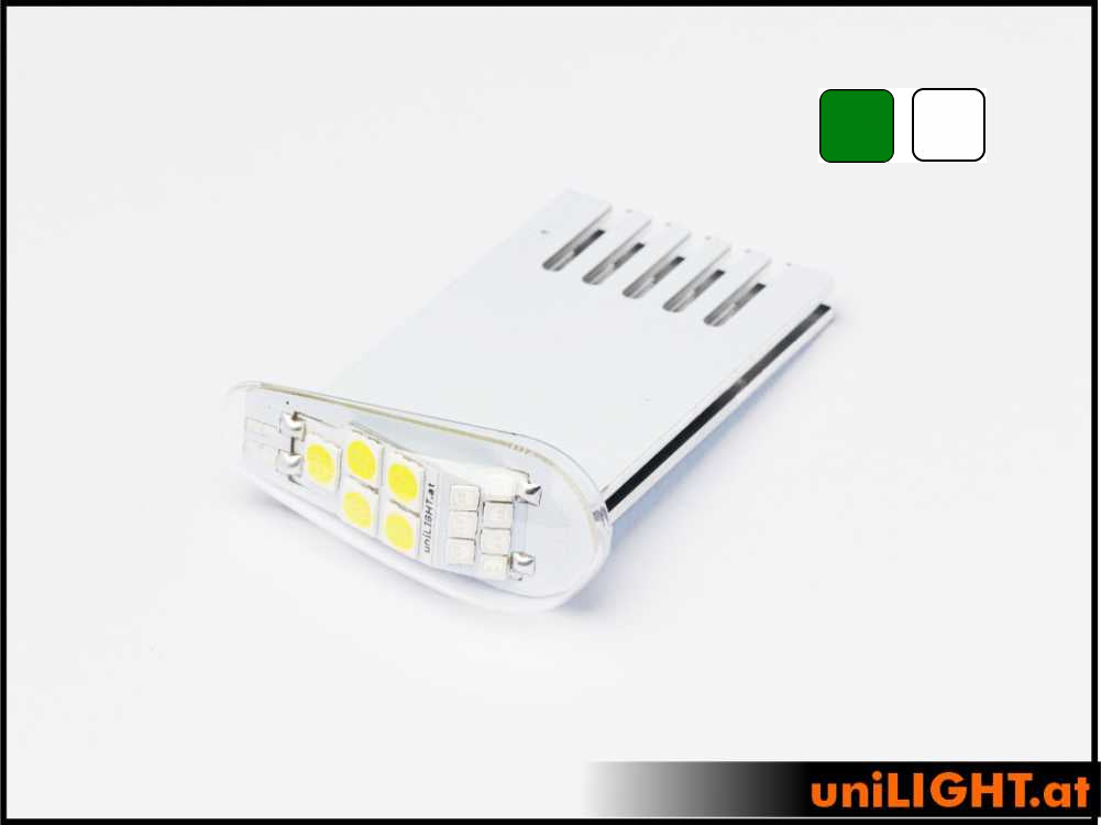 uniLIGHT 20mm DUAL Navigation und Blitzlicht, 45Wx2