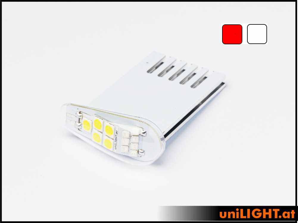 uniLIGHT 20mm DUAL Navigation und Blitzlicht, 45Wx2