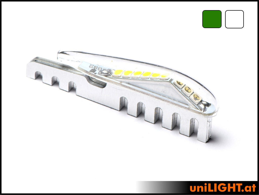 uniLIGHT 6mm DUAL Navigation+Strobe Licht, 9Wx2, KURZ