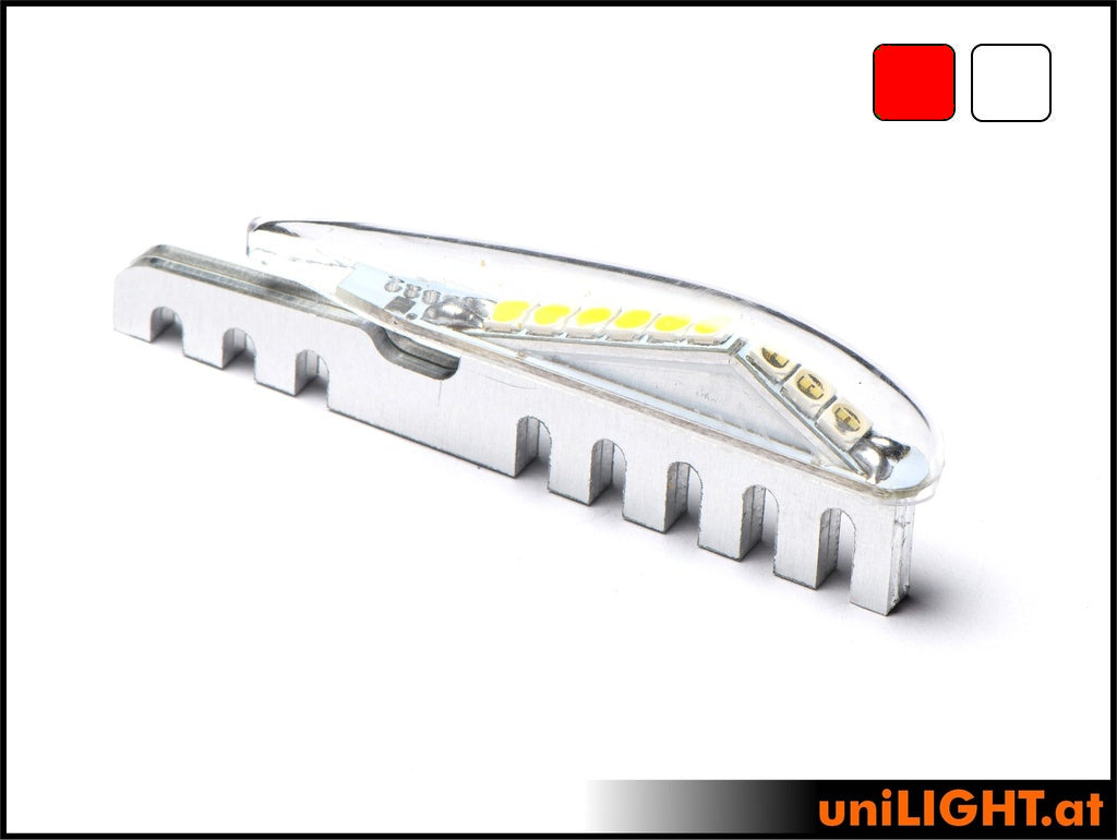 uniLIGHT 6mm DUAL Navigation+Strobe Licht, 9Wx2, KURZ