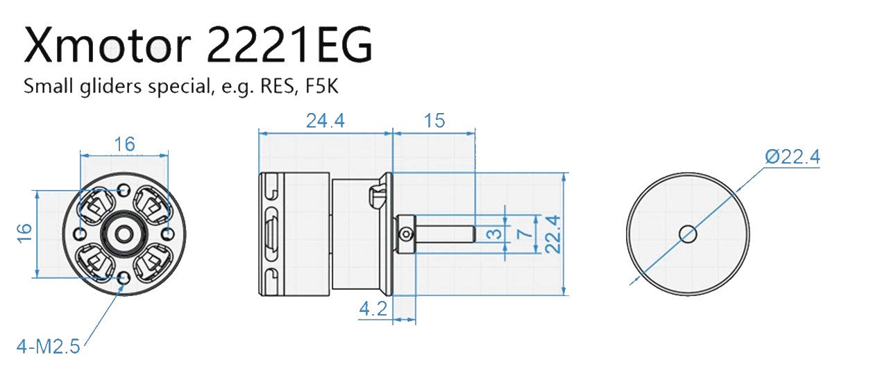 Dualsky XM2221EG-38, 1700kV, 23g #52080