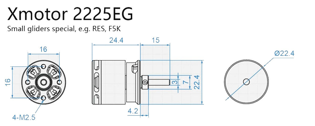 Dualsky XM2225EG-23, 1600kV, 32g #52083