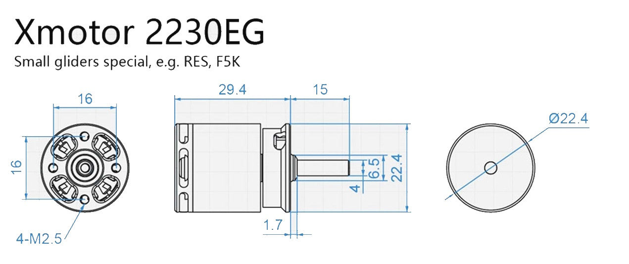 Dualsky XM2230EG-11 2200kV, 42g #52085