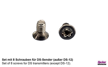 Ersatzschrauben (8 Stück) für Rückplatte DS14/16/24 Sender