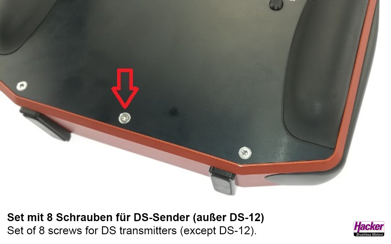 Ersatzschrauben (8 Stück) für Rückplatte DS14/16/24 Sender