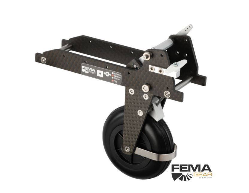 FEMA CARBON M FES Glider Retract, 1:4-3.5, with 90mm Wheel, Strut and Brake