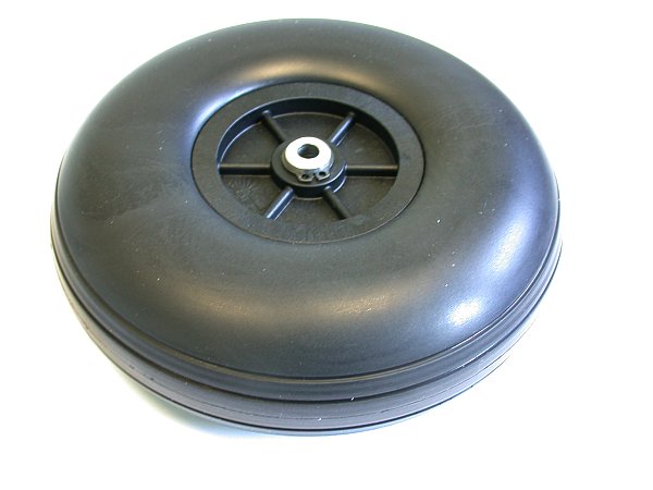 FEMA WHEELS PLUS, Vollgummi-Rad 127mm, mit GFK-Felge und Alu-Nabe 6.1mm