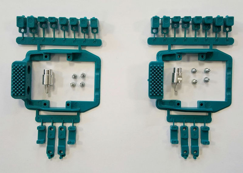 Servorahmen mit Gegenlager zu KST X08, HS-08, Paar (für 2 Servos)