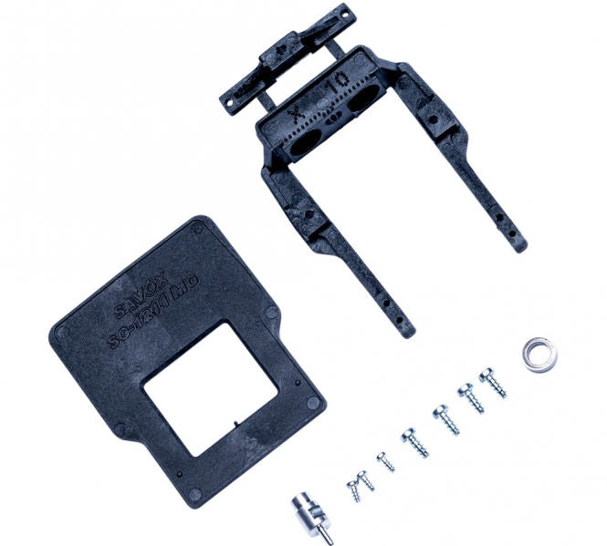 Servorahmen mit Gegenlager zu Savöx SG-0211MG, SG-1212 MG + HV (für 2 Servos)