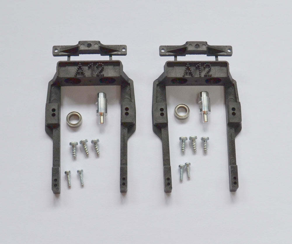 Servorahmen mit Gegenlager zu KST A12-S/T, Paar (für 2 Servos)