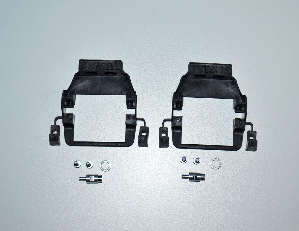Servo frames with opposing bearings for KST X15, DS589MG, MS589, pair (for 2 servos)