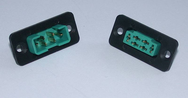 Einbaurahmen kurz zu MPX Hochstromstecker/-Buchse